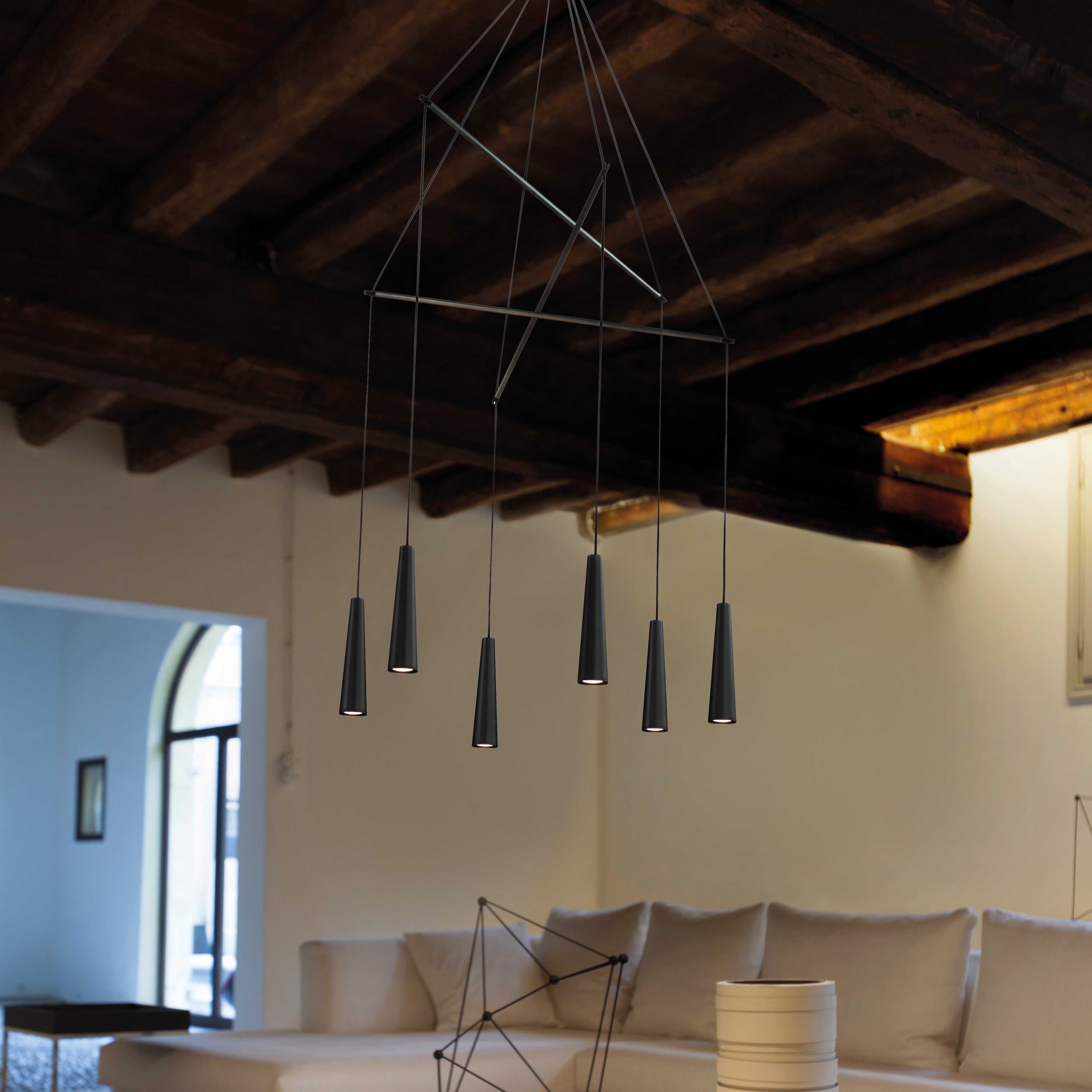 Mikado pendant lights in various combinations