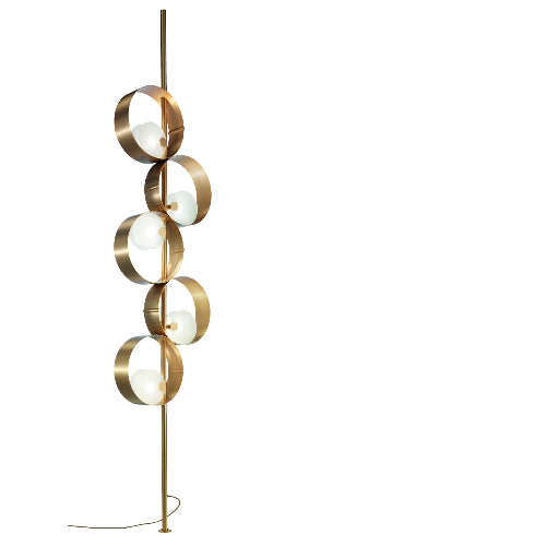 Modern Round Metal Gold Floor Lamp