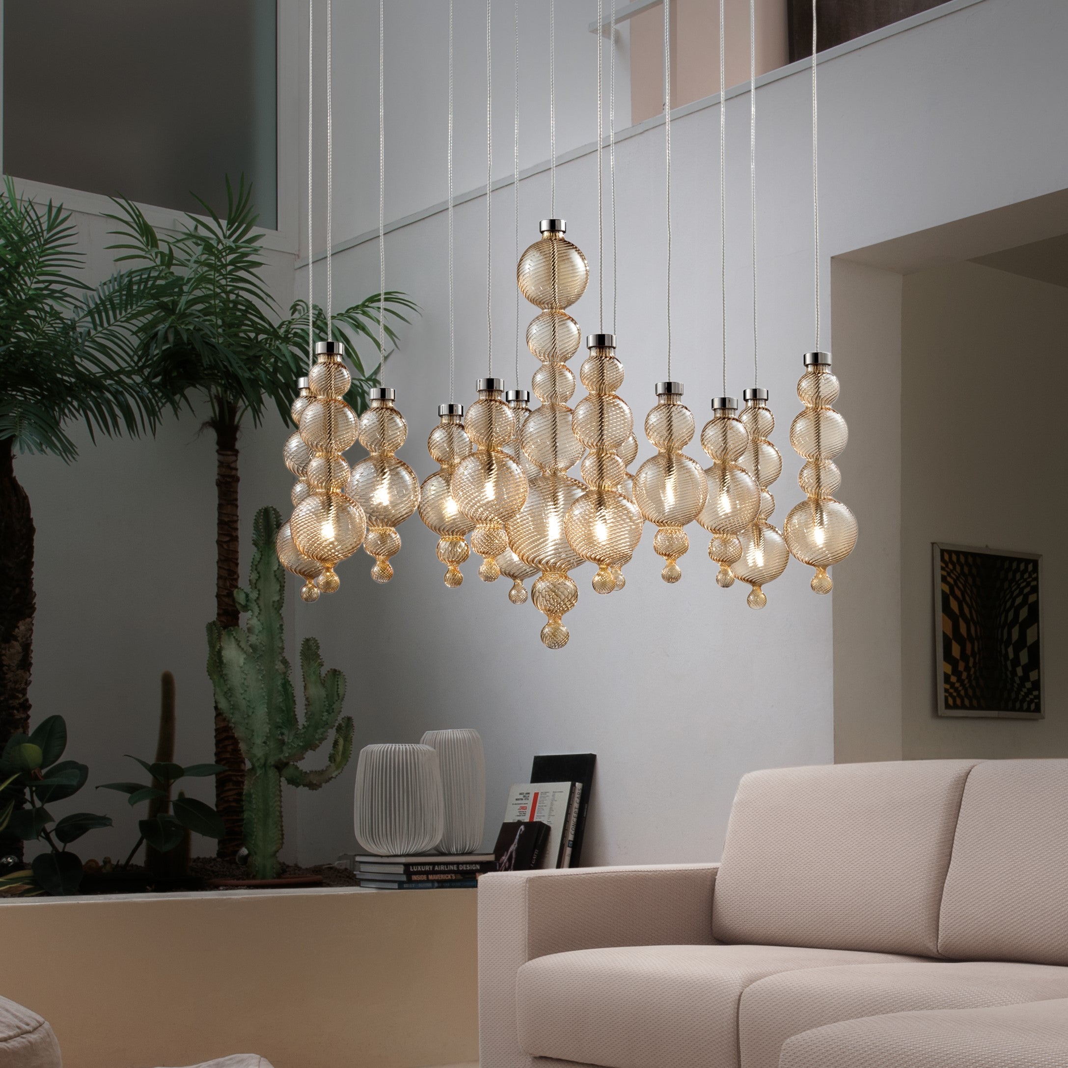 San marco blown glass wall, table and pendant lights