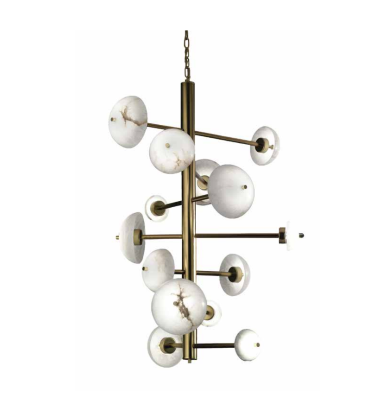 Custom Modern Alabaster Chandelier Large