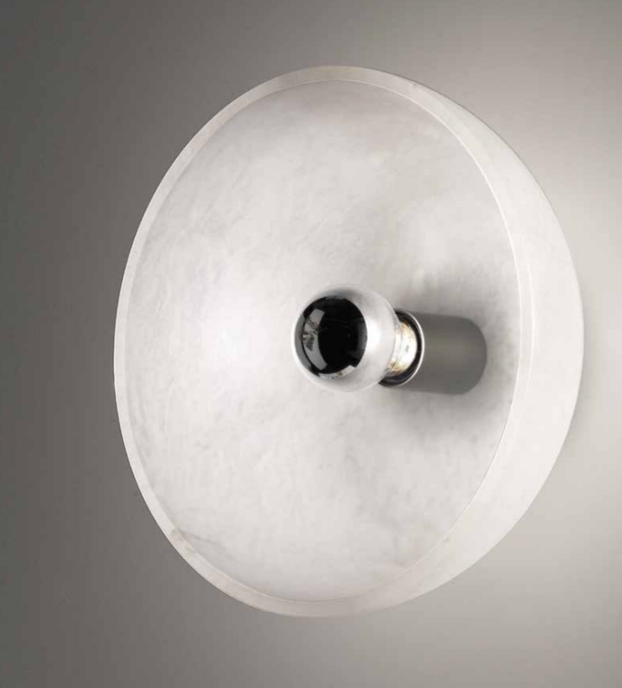 Modern Alabaster Dish Wall Light / Alabaster Dome Ceiling