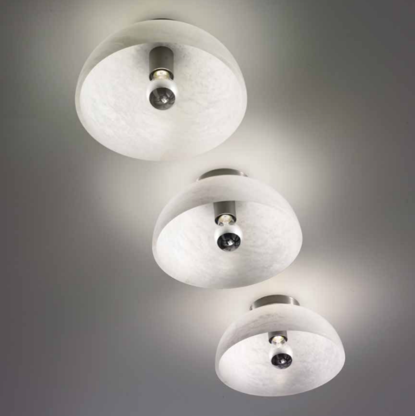 Modern Alabaster Dish Wall Light / Alabaster Dome Ceiling