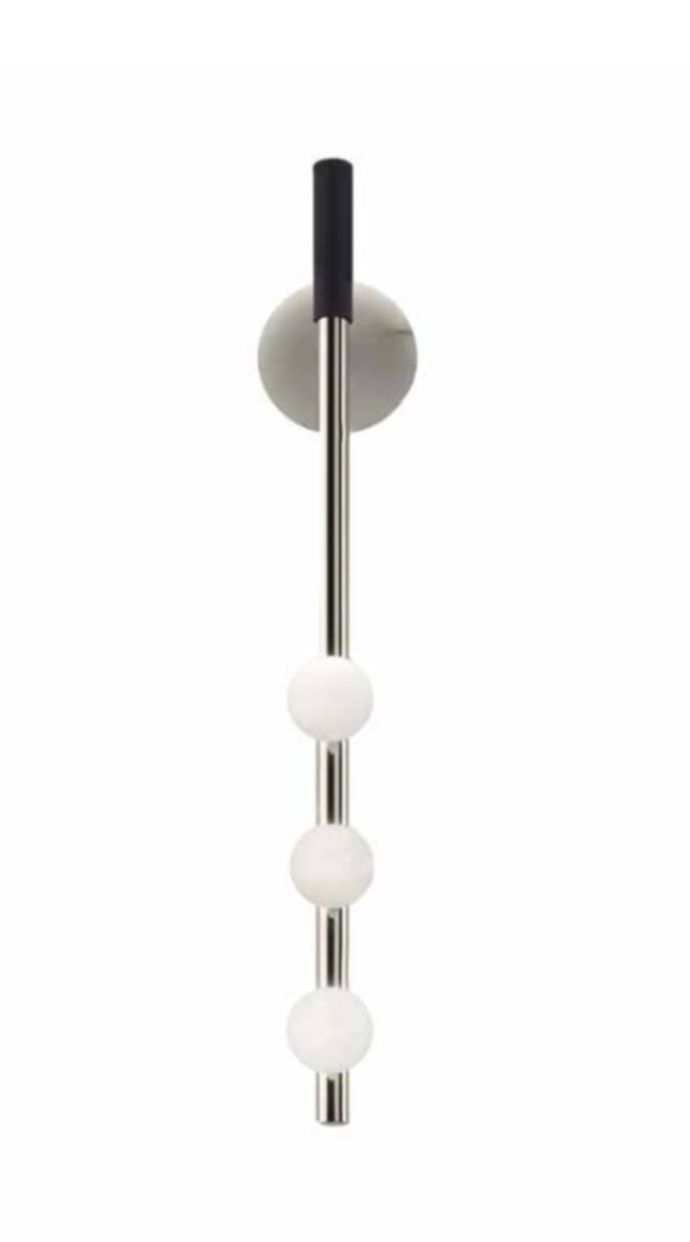 Alabaster Wall Light With Alabaster Stone Spheres