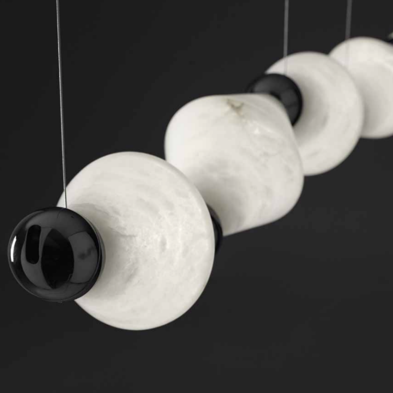 Modern Alabaster Pendant Chandelier