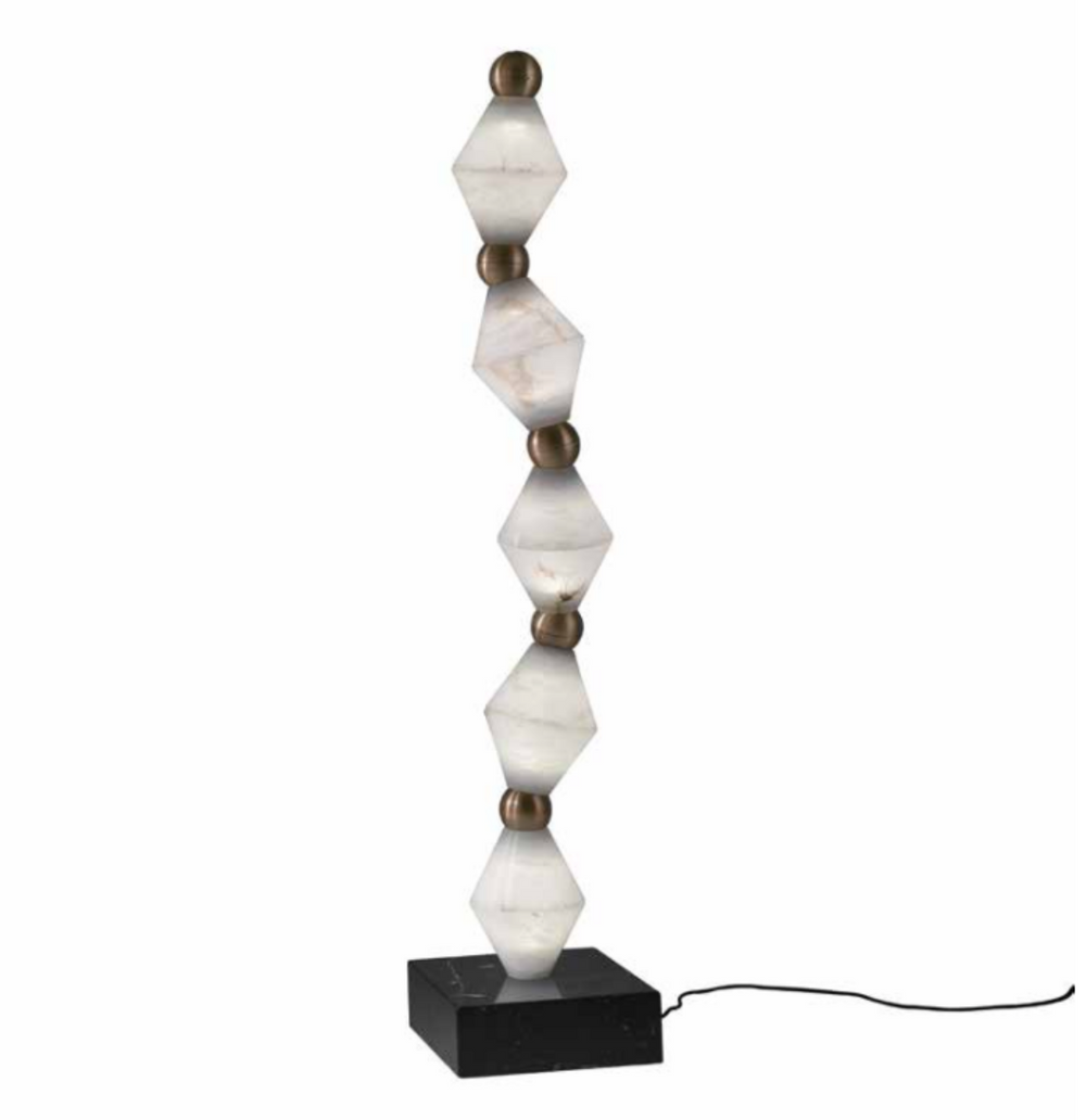 Modern Alabaster Cone Floor Lamp