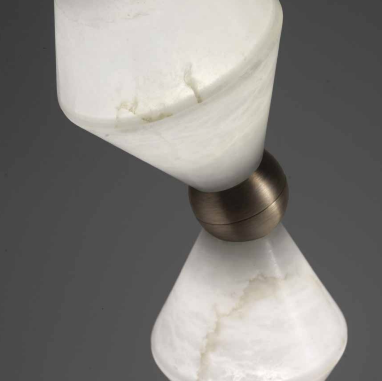 Modern Alabaster Cone Floor Lamp