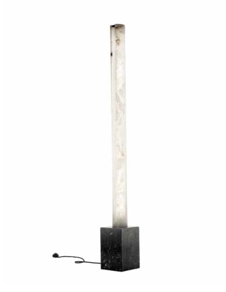 Modern Alabaster Tube Floor Lamp