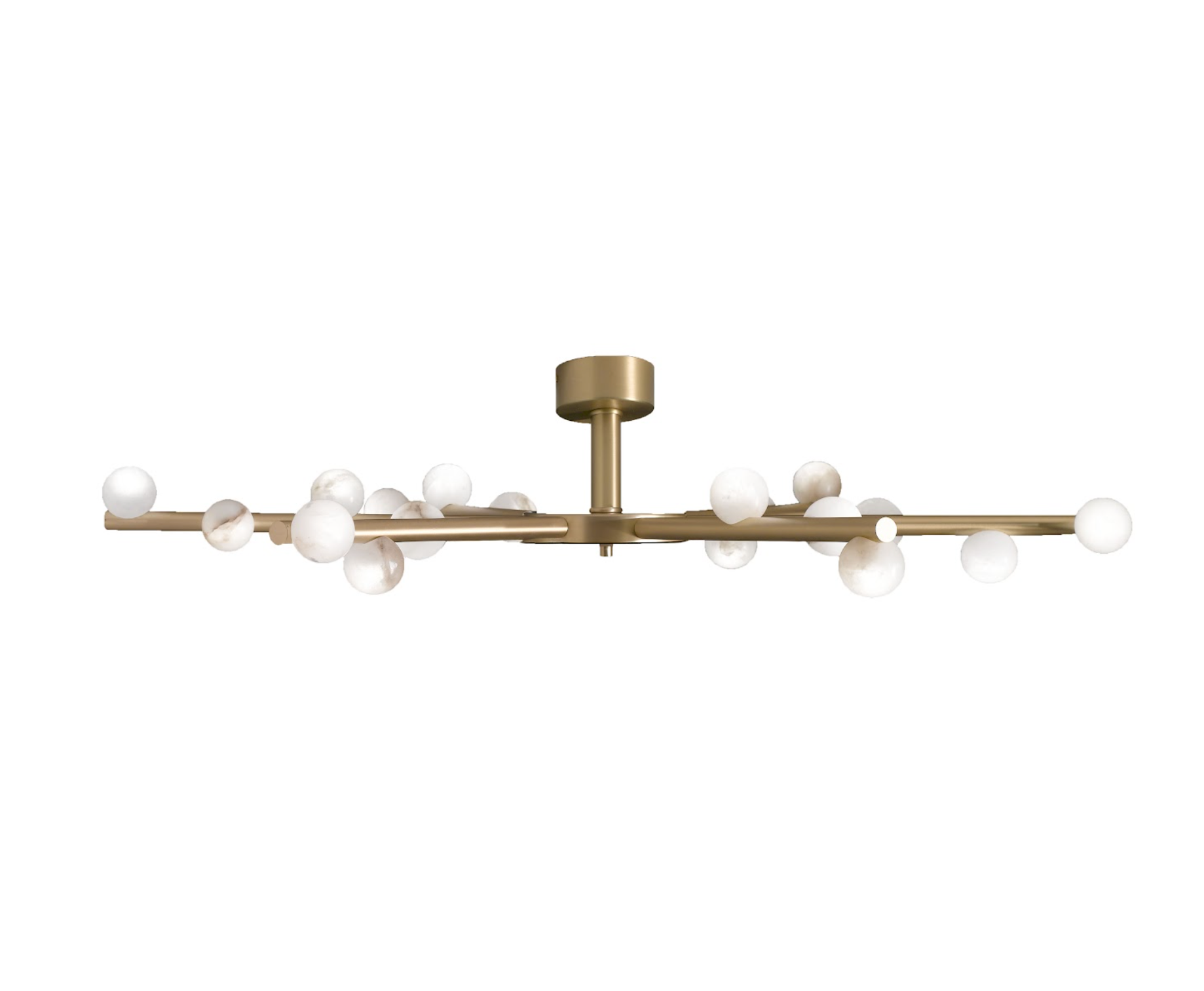 Alabaster Sphere Ceiling Light Flush Mounted