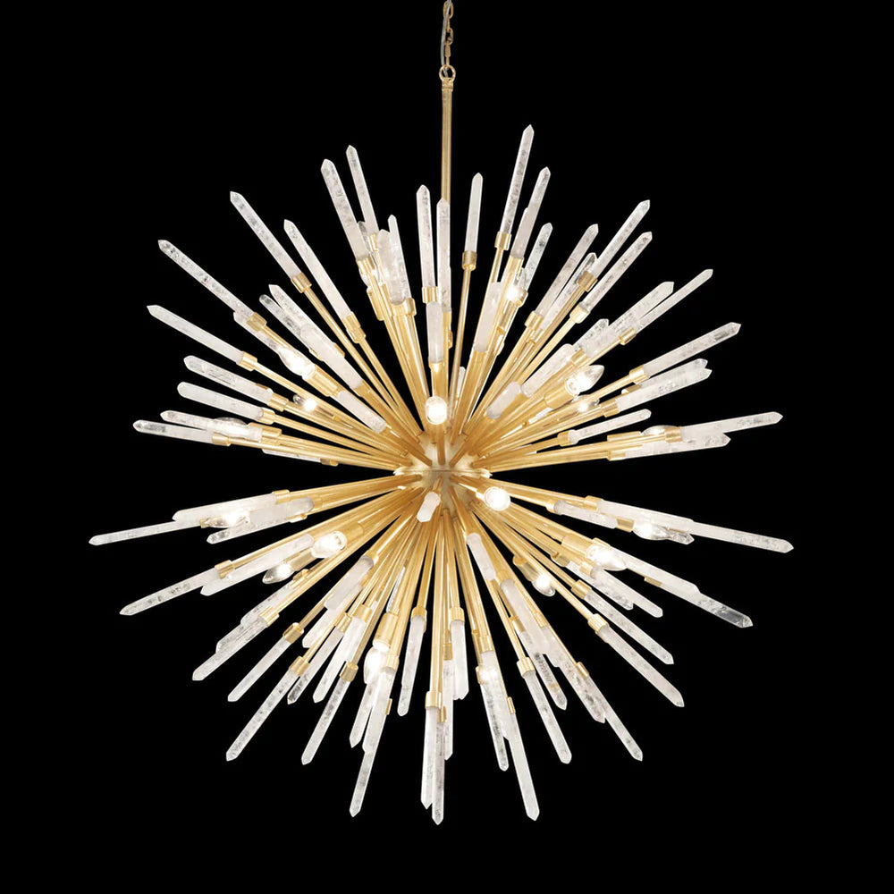 Rock Crystal Sputnik Style Starburst Chandelier With Various Options & Styles