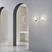Modern Metal Circular Wall Light | contemporary alumnium wall sconce | white black bronze matt brass titanium | LED
