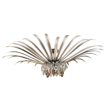 Contemporary Silver Metal Ceiling Light With Premium Elements