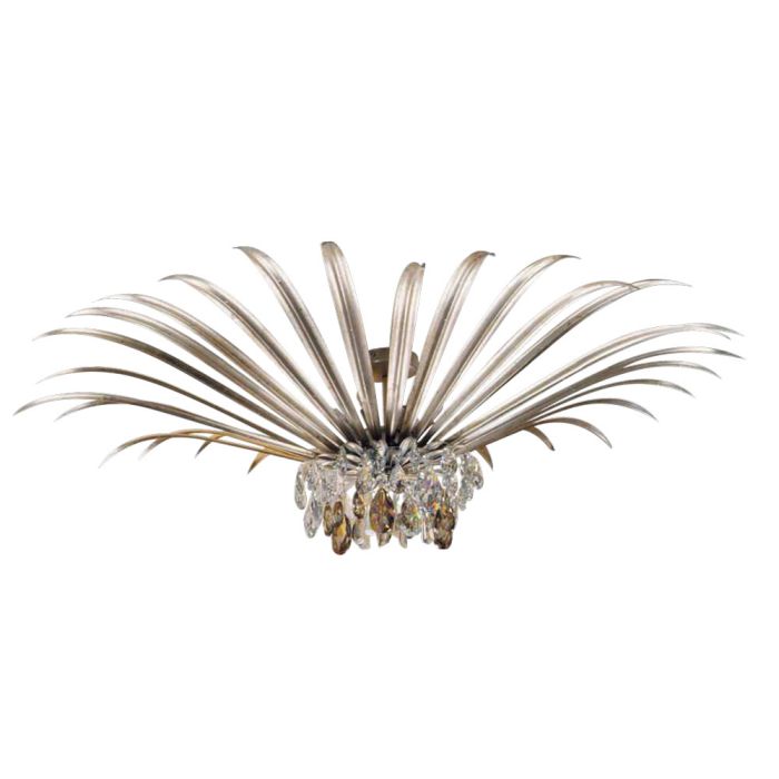 Contemporary Silver Metal Ceiling Light with premium Elements