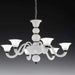 White & black 6 light Italian chandelier. More colour options