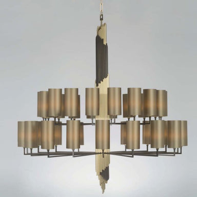Large high-end modern brass chandelier with 36 lights