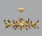 Gold & black chandelier with spotlight & Swarovski Elements