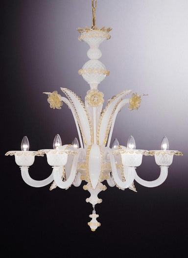 White Murano chandelier