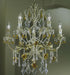 Ivory & gold 5 arm chandelier with Murano glass fruits