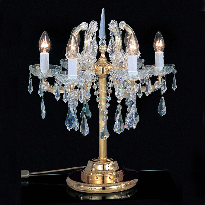 Maria Theresa 6 light chandelier-style Italian table lamp