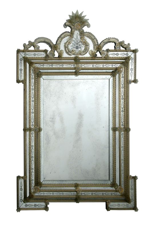 Venetian Mirror with Elegant Gold Detail