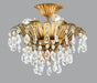 Beautiful Gold Ceiling Light with Hanging Swarovski Elements