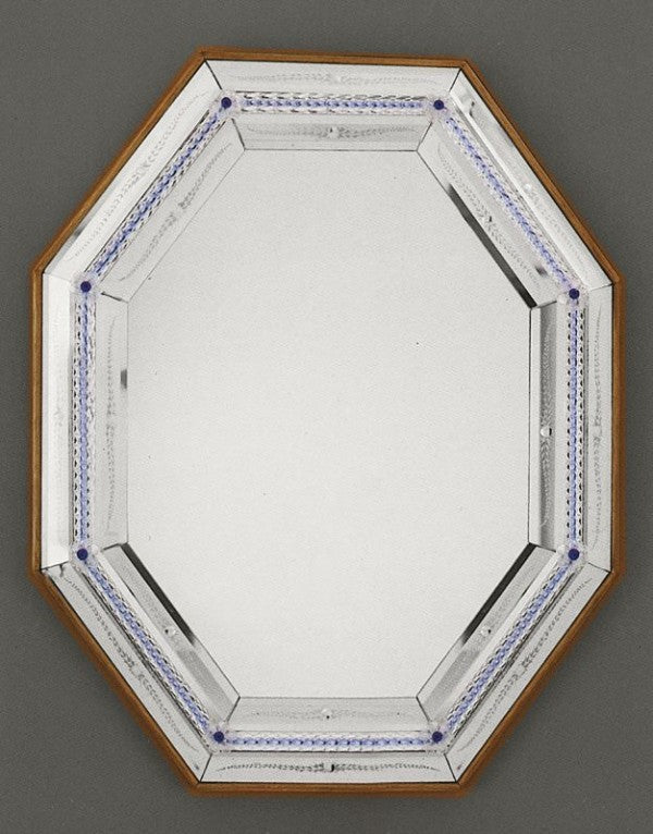 Hand-crafted Venetian Mirror with lacquered wooden frame