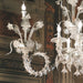 Wide Murano glass chandelier in the 18th century Rezzonico style