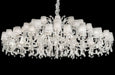 2.2 metre-wide white Italian glass chandelier with shades
