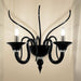 Black Italian glass wall chandelier in the Venetian style