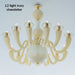 Coral red Murano glass 12 arm chandelier by Gio Ponti for Venini