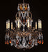 10 light French gold chandelier with crystals