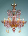Amethyst and gold Murano Glass Chandelier