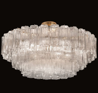 Murano glass mid century tronchi flush ceiling light
