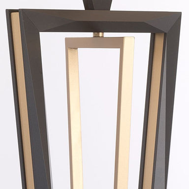 Art deco style table lamp with angular gold and black base