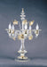 Murano glass flambeau table light with gold flowers