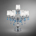 1.5 metre wide blue Swarovski crystal chandelier