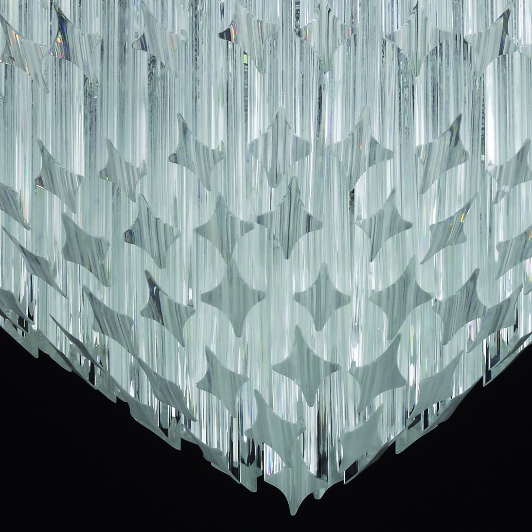 Mid-century style Murano glass prism wall light