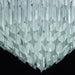 60 cm custom Murano glass prism point chandelier