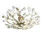 Gold Leaves Antique-finish Ceiling Light with Swarovski Elements