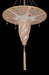 Fortuny style ceiling light with art nouveau design