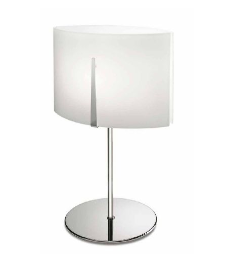 Tall opal white glass table lamp
