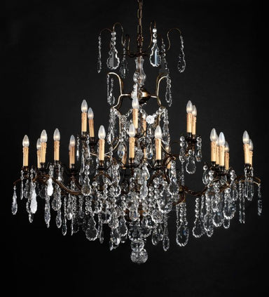Luxury metal chandelier with Bohemian crystals