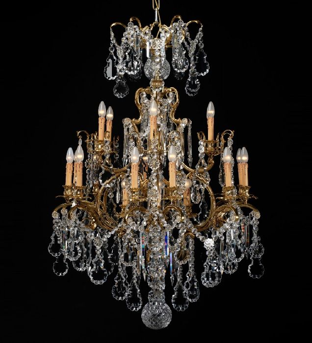 24 Light French gold statement chandelier