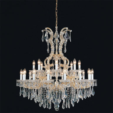 Gold or chrome Maria Theresa chandelier in 5 sizes
