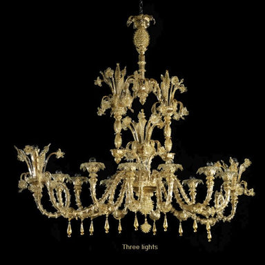 Gorgeous Gold Murano Chandelier In The Rezzonico Style