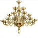 Elegant modern amber glass chandelier with custom colour options