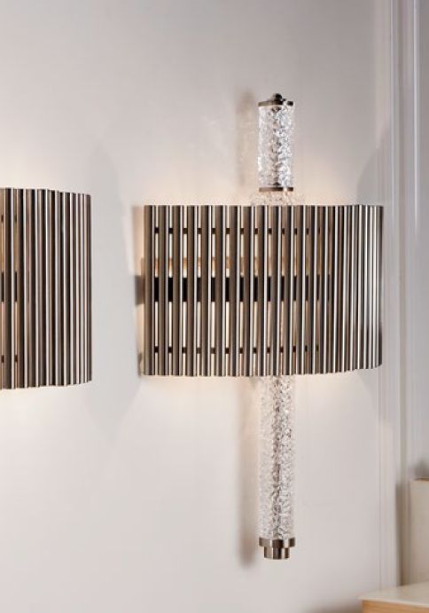 Modern Italian designer wall light | Modern chorme and crystal wall ...