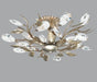 Bronze & Silver Leaves Ceiling Light with Swarovski Elements