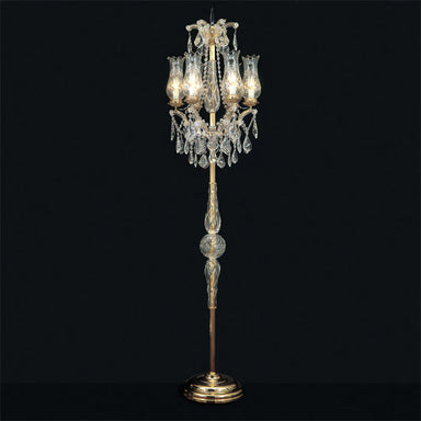 Maria Theresa flambeau floor light with premium Strass crystal