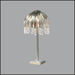 Silver table lamp with hanging premium Elements crystals