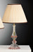 Murano glass lamp base with pink or gold detail